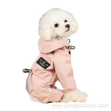 Outdoor pets dog apparel pet raincoat with hood